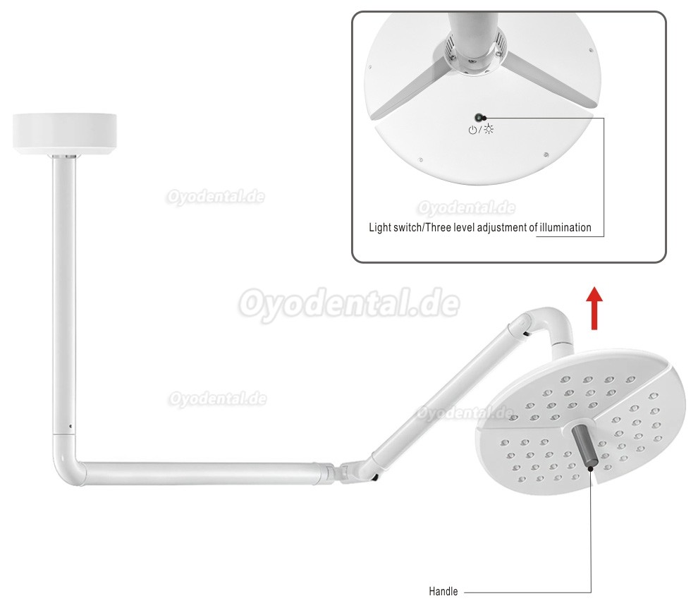 KWS KD-2036D-4 80W Deckenmontierte Dental LED OP-Leuchte Schattenfrei Deckenleuchte